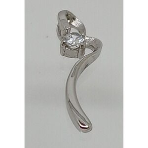 .925 Thailand Sterling Silver Simulated Diamond Pendant Necklace NEW Gift Boxed